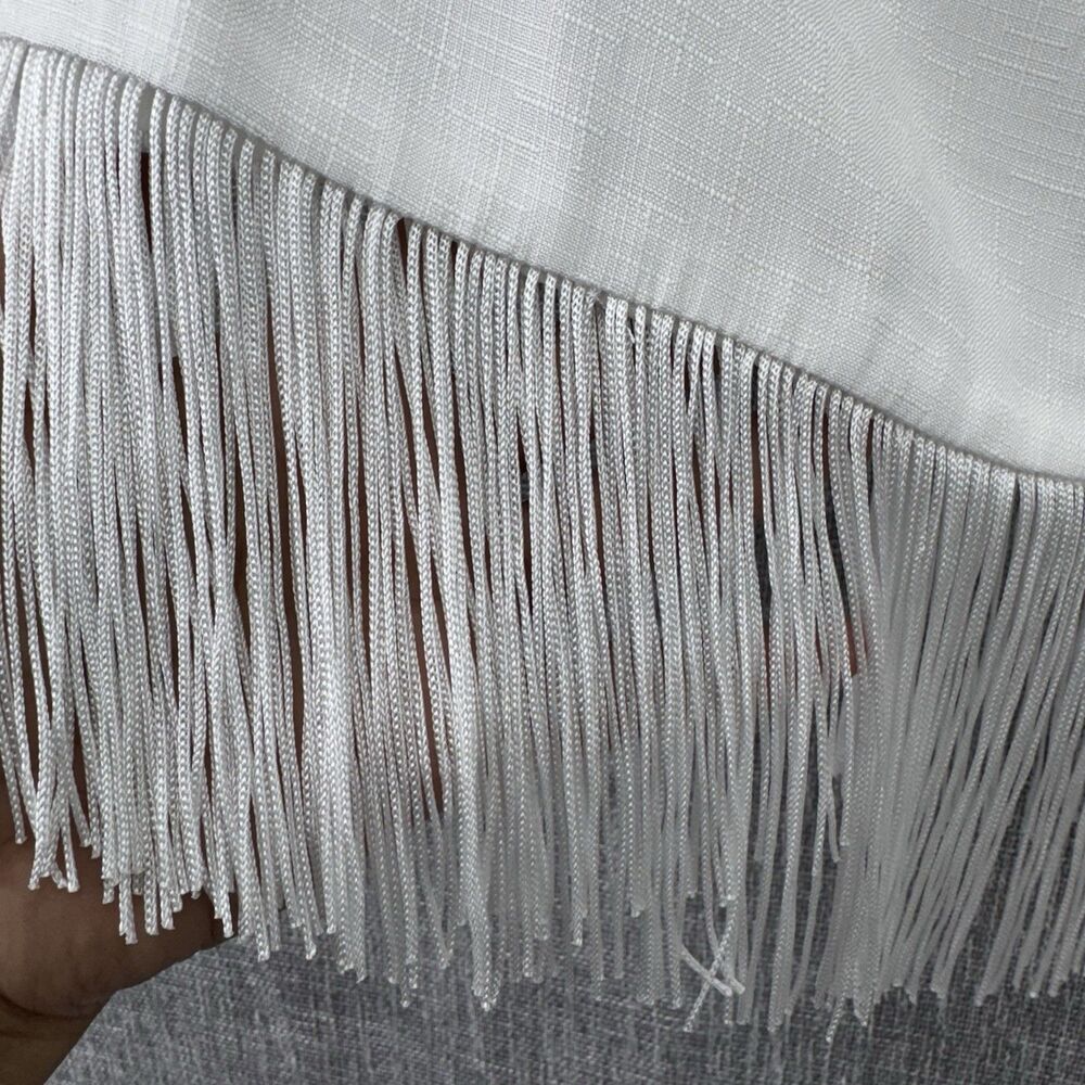 12th Tribe Tamsin White Jacquard Fringe Mini Skirt NWT Small Western Festival - Picture 4 of 12